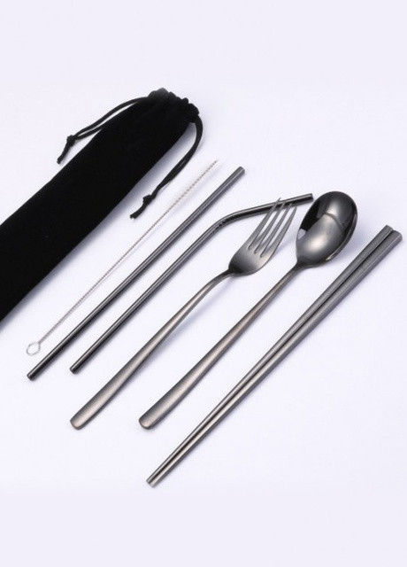 Набір столових приладів 6 предметів, в чехлі, чорний More (253888767)