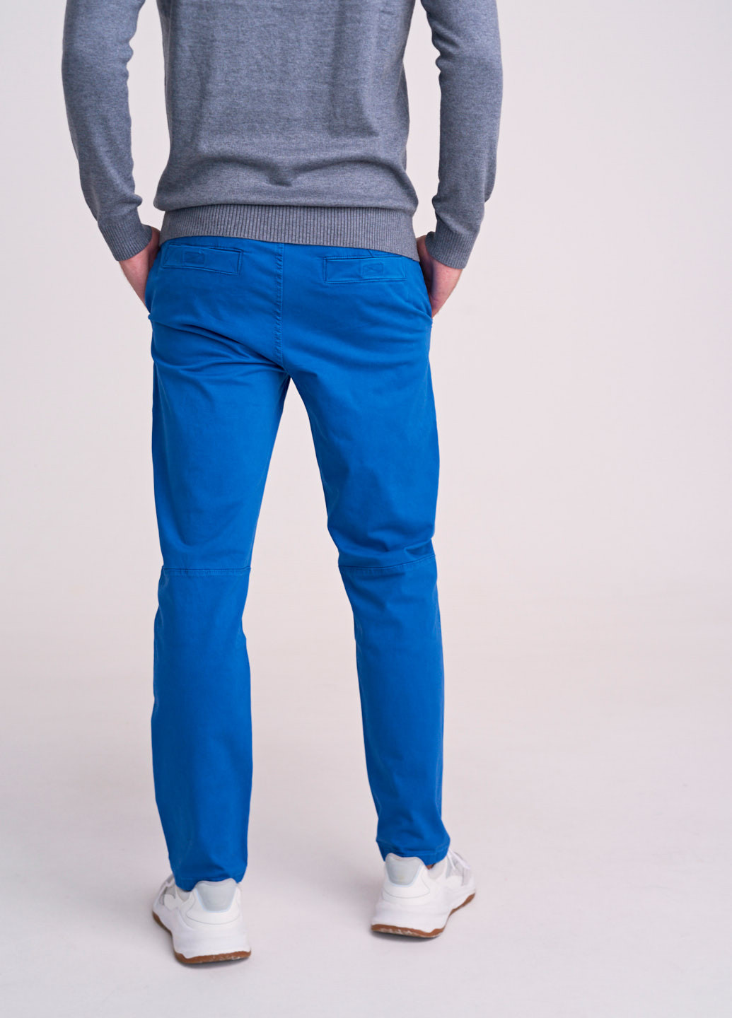 Голубые кэжуал демисезонные зауженные брюки SELA
