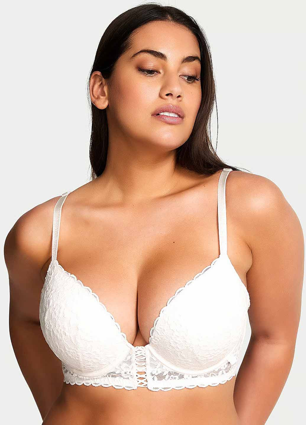 Білий бюстгальтер Victoria's Secret з кісточками поліестер