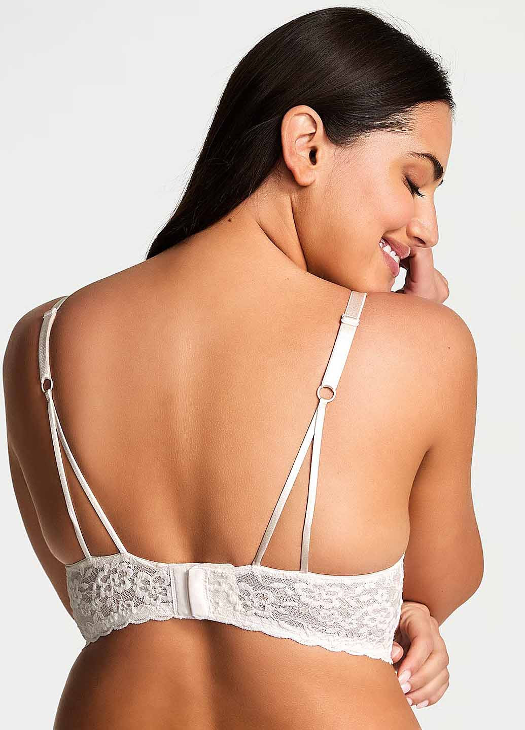 Білий бюстгальтер Victoria's Secret з кісточками поліестер