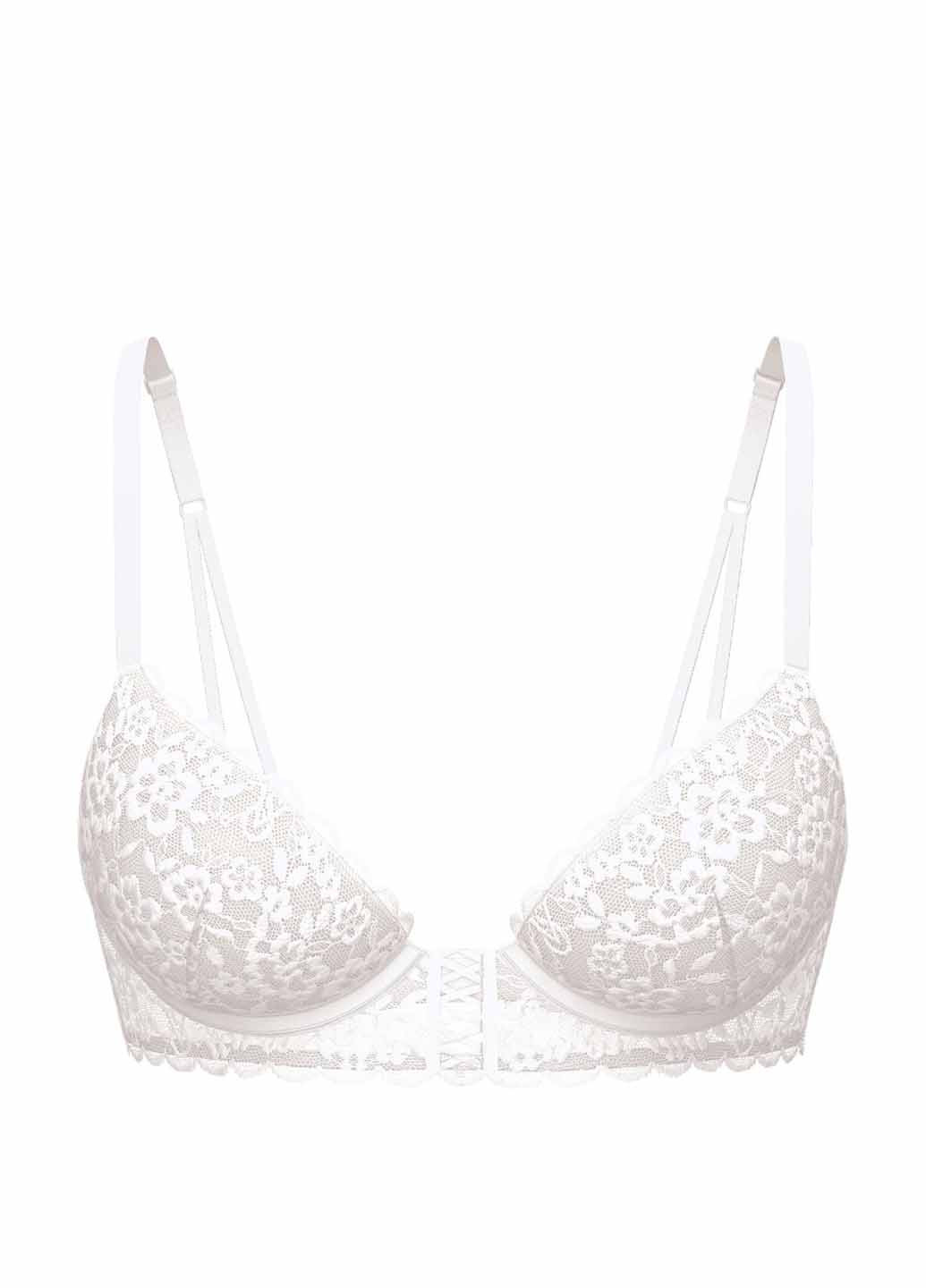 Білий бюстгальтер Victoria's Secret з кісточками поліестер