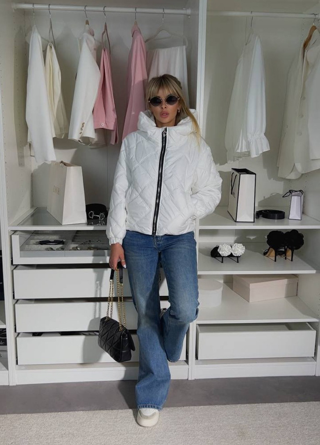 Біла демісезонна куртка No Brand