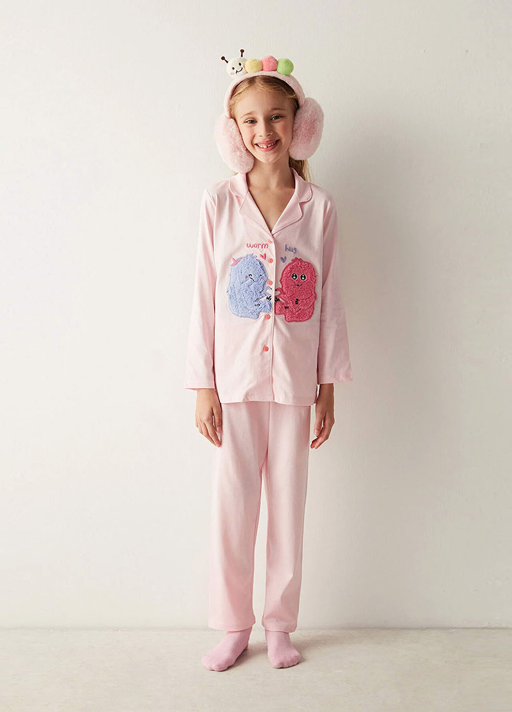 Светло-розовая всесезон пижама (рубашка, брюки) рубашка + брюки Penti