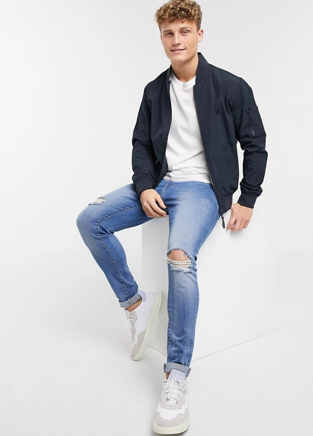 Бомбер Esprit на молнии (257865204)