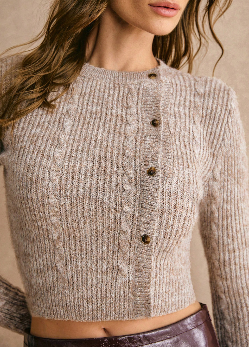 Кофейный демисезонный джемпер джемпер SHEIN