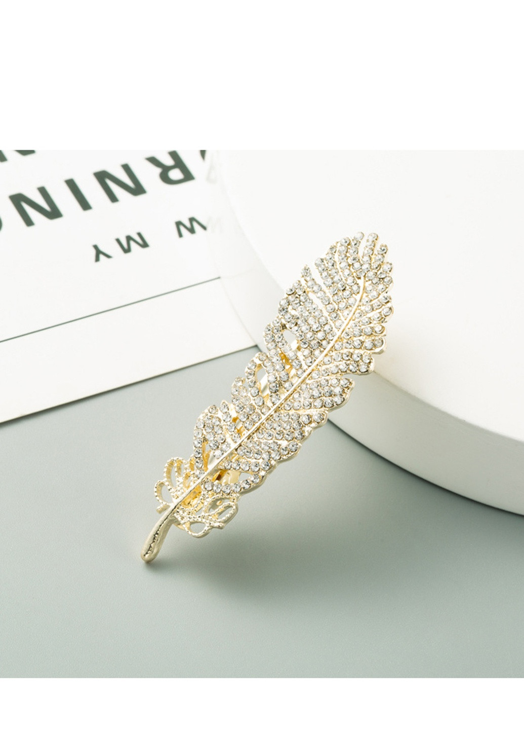 Заколка для волос Анна Ясеницкая "Листочек счастья", золотистый Анна Ясеницька (252588406)