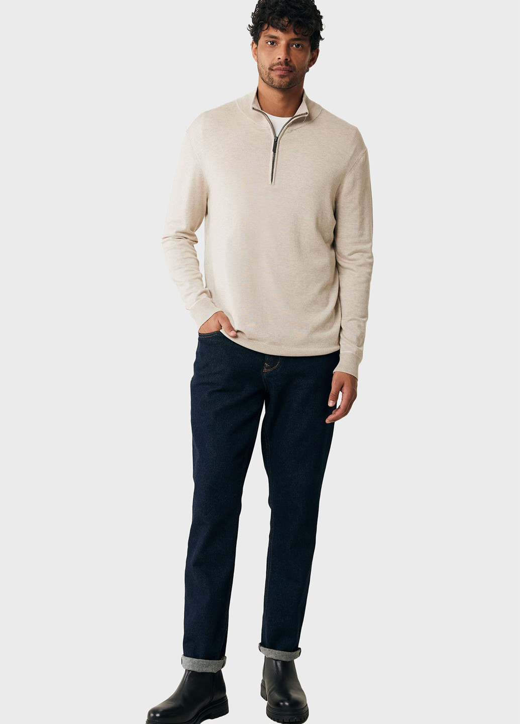 Бежевий зимовий светр Mexx