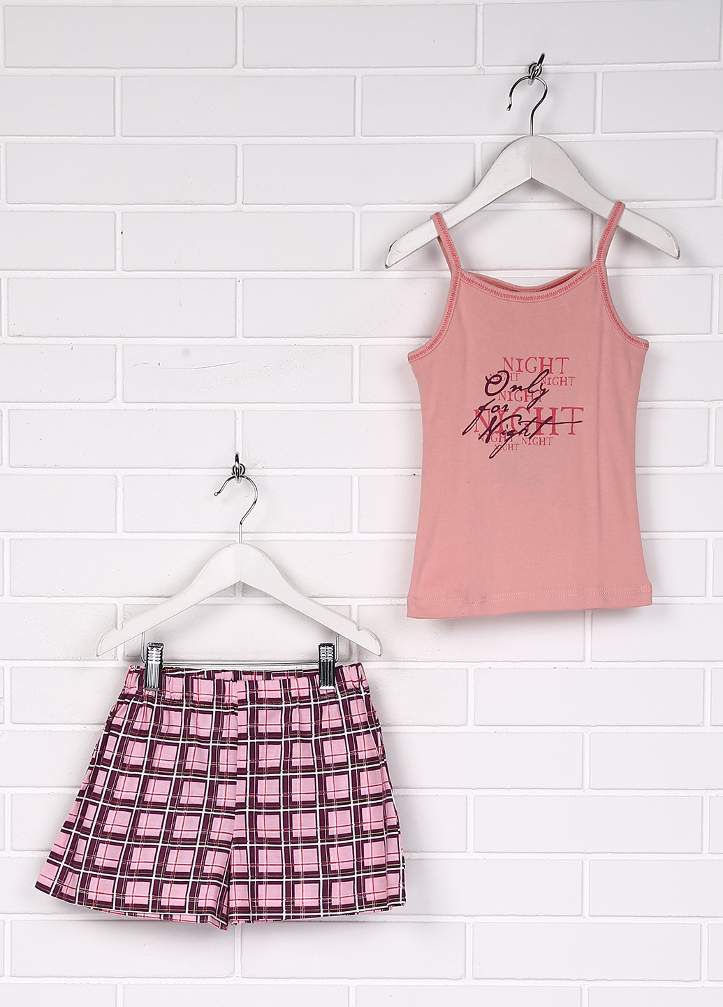 Розовая всесезон пижама (майка, шорты) Senti