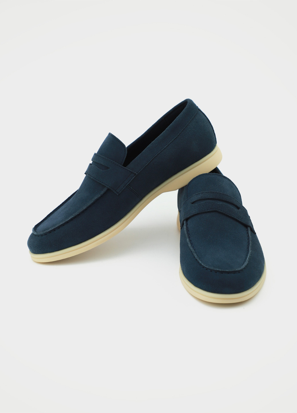 Синие кэжуал туфли Respect без шнурков