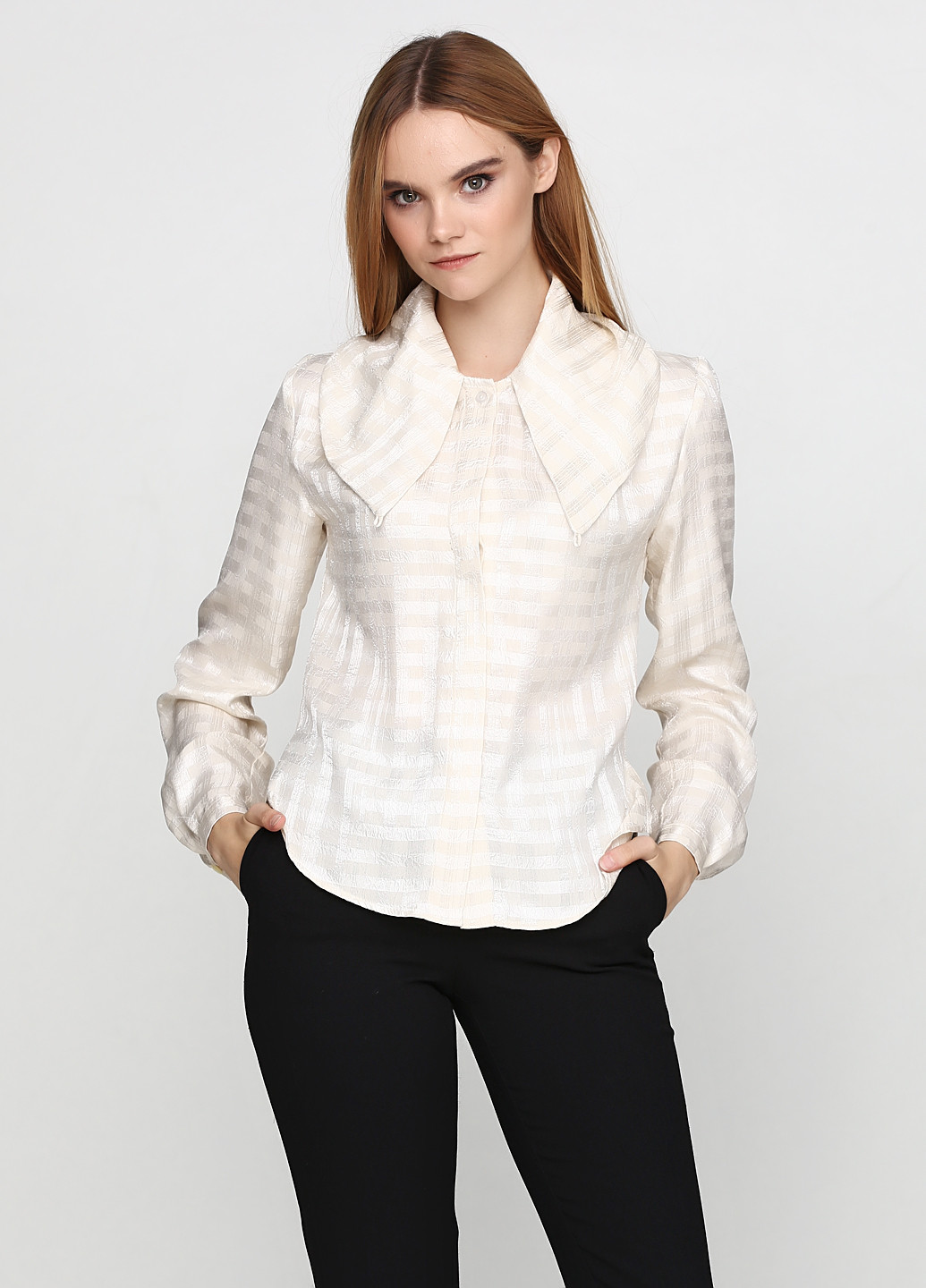 Светло-бежевая демисезонная блуза Stefanie L