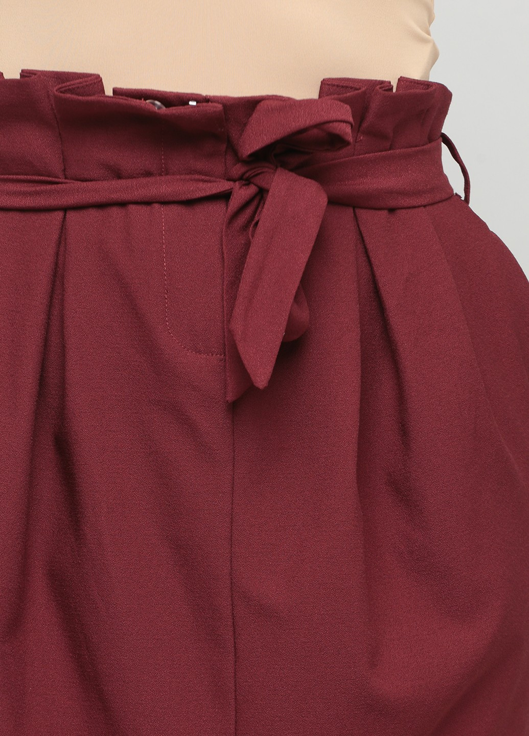 Бордовая кэжуал однотонная юбка Promod тюльпан