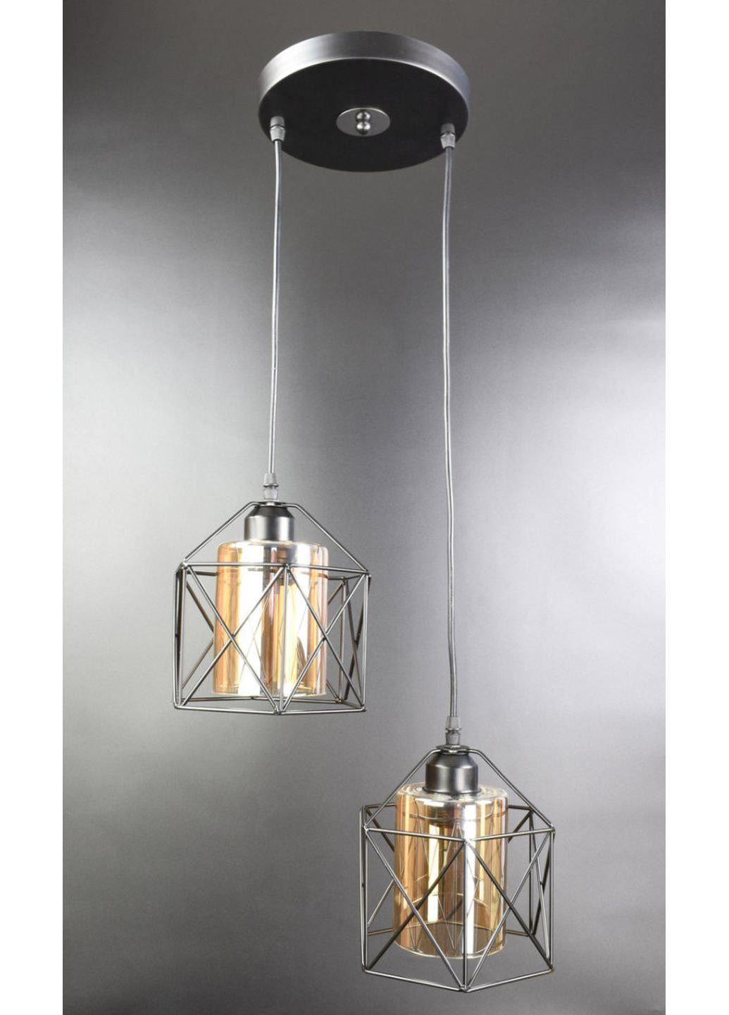 Люстра потолочная подвесная в стиле LOFT (лофт) 11770/2-br Черный 30х36х36 см. Sunnysky (253122510)