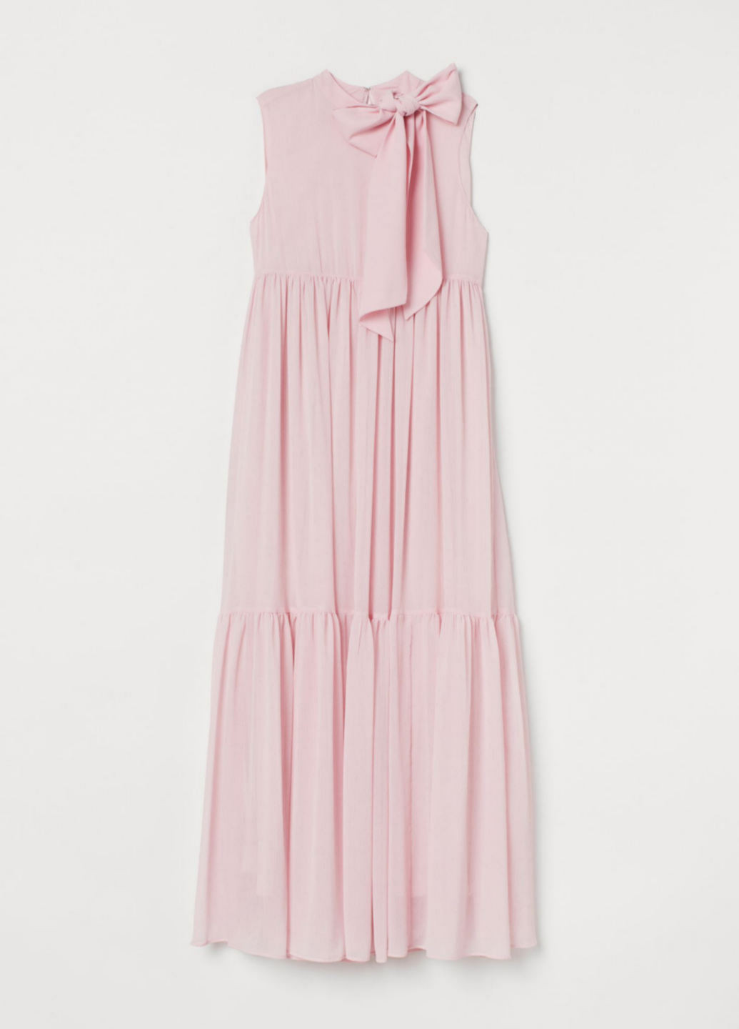 Розовое кэжуал платье а-силуэт H&M однотонное