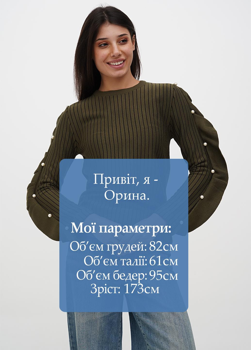 Оливковий (хакі) демісезонний джемпер джемпер Sassofono