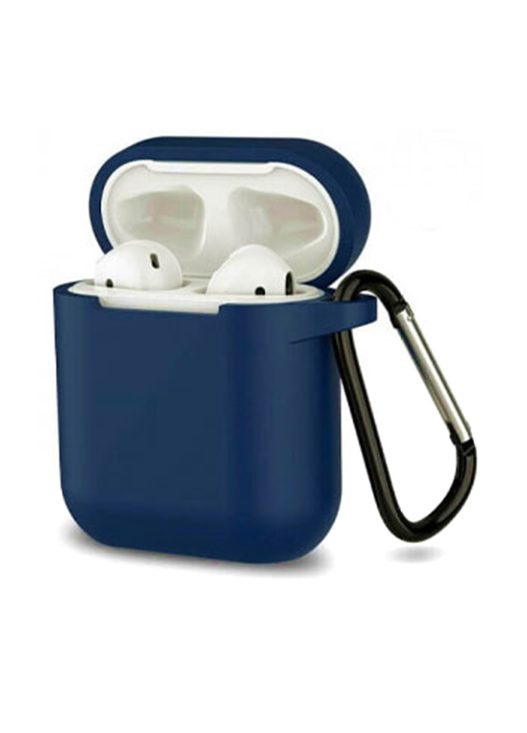 Чехол Liquid Silicone Case Blueo for apple airpods with carbine midnight blue (178099590)