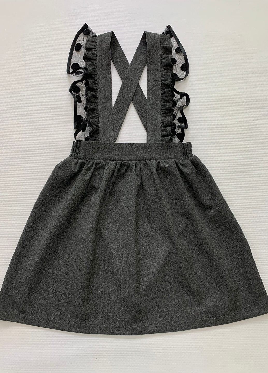 Серая кэжуал однотонная юбка Sasha клешированная