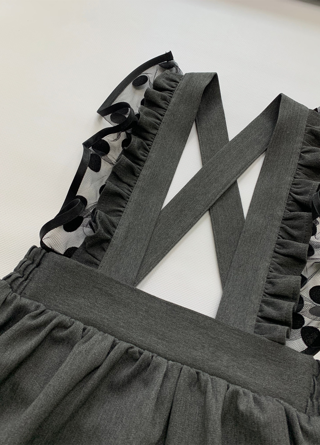 Серая кэжуал однотонная юбка Sasha клешированная