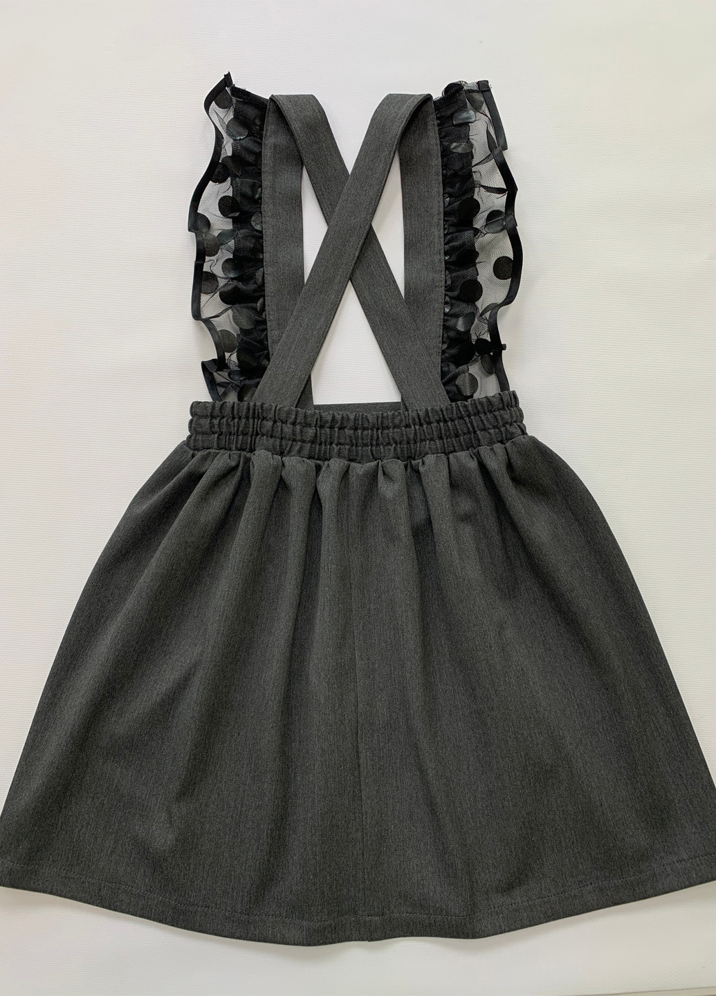 Серая кэжуал однотонная юбка Sasha клешированная