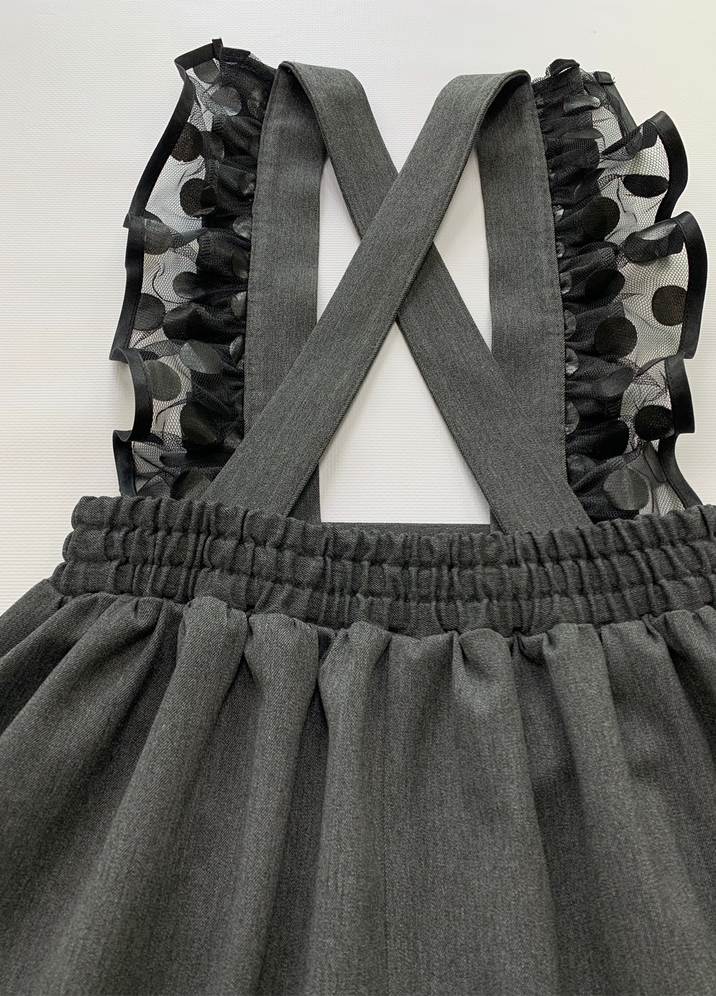 Серая кэжуал однотонная юбка Sasha клешированная