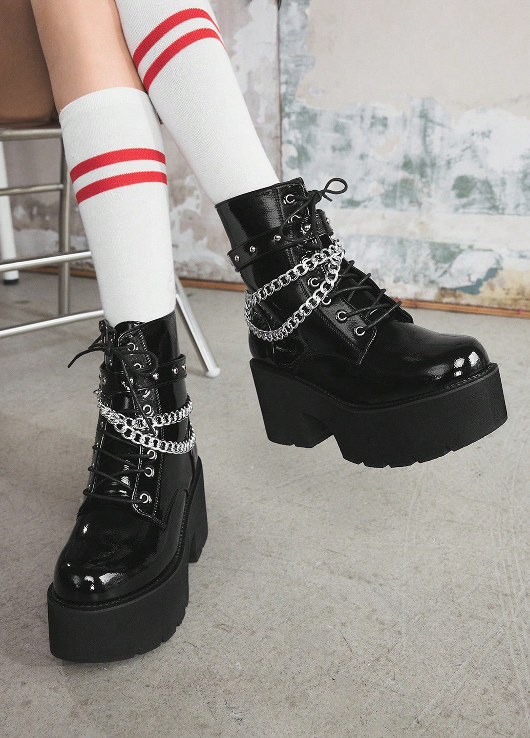 Чорні демісезонна ботильйони SHEIN