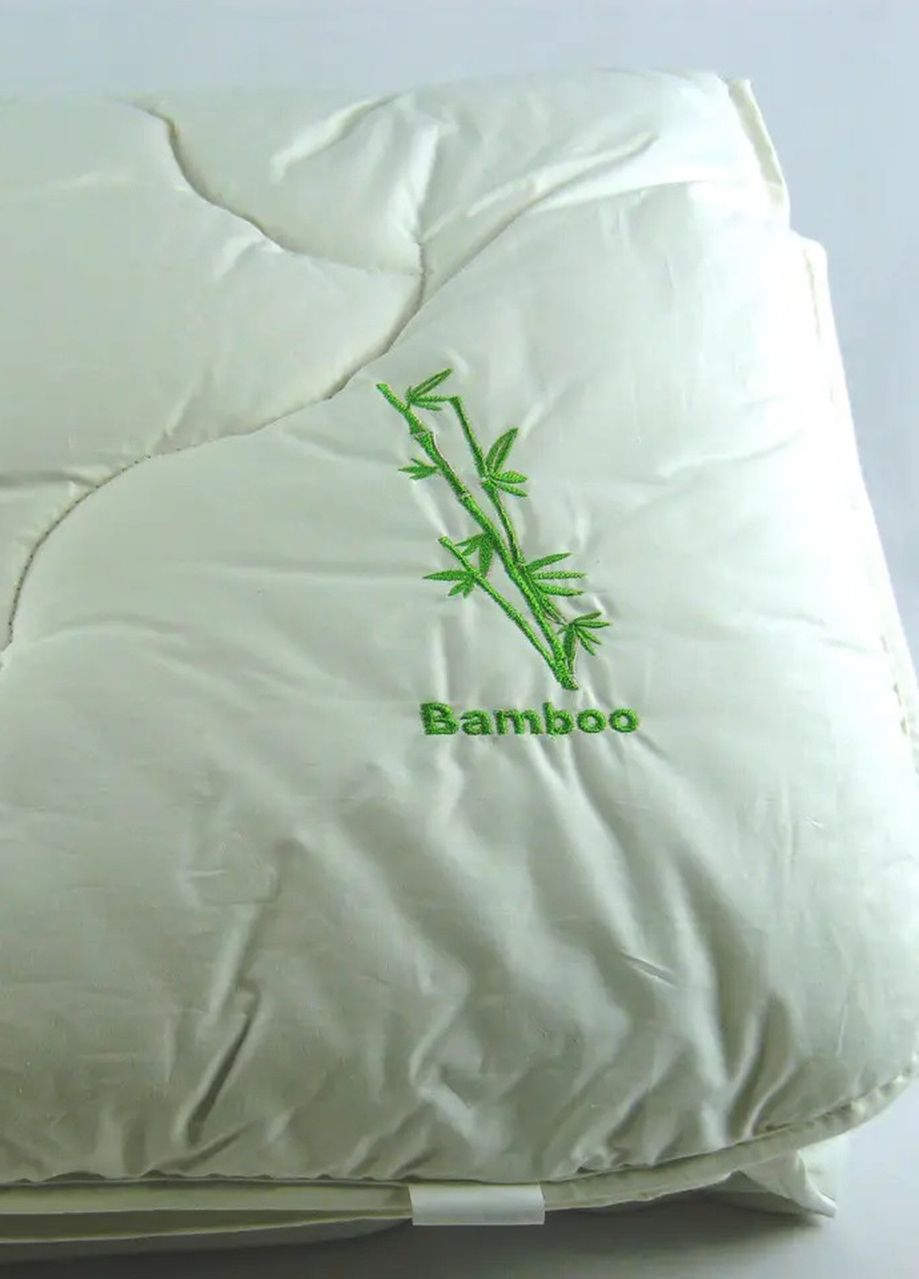 Ковдра біла Бамбук з вишивкою 200х220 см, чохол тік Bella Villa (254681110)