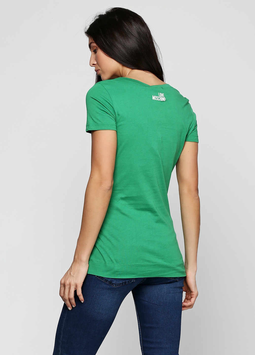 Зелена літня футболка Moschino