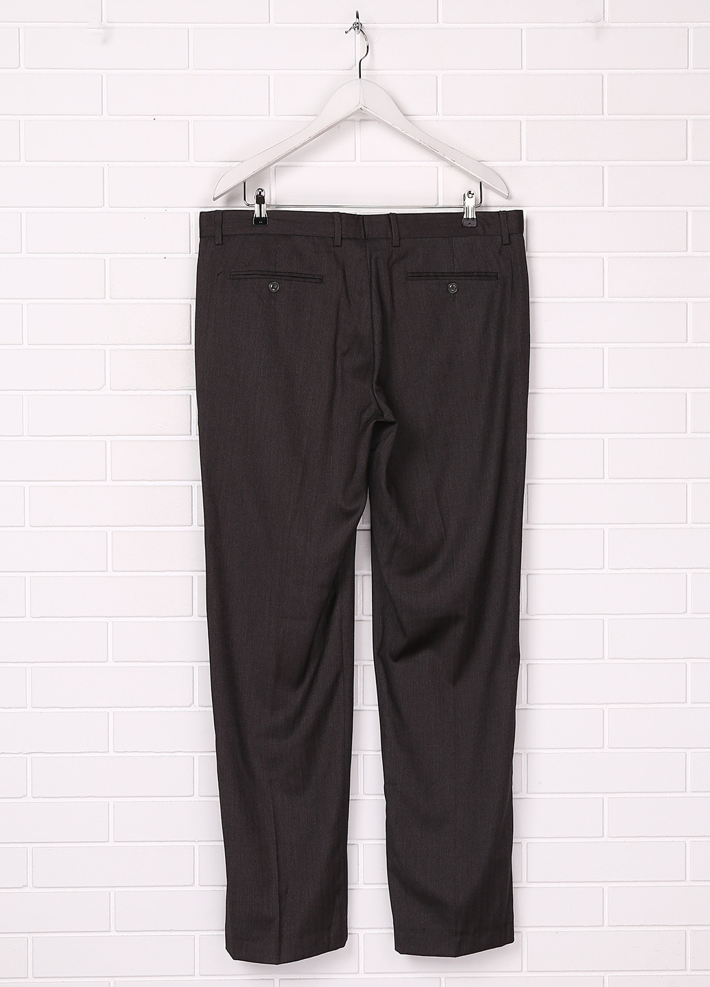 Темно-серые классические демисезонные прямые брюки Oodji