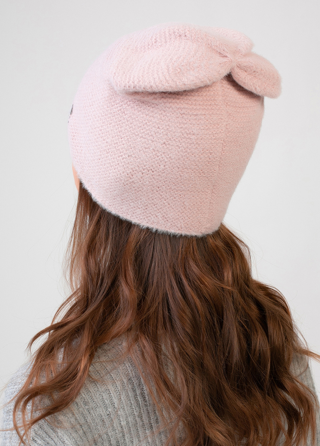 Зимняя теплая ангоровая женская шапка на флисовой подкладке 551112 DeMari вельвет ангора (237904029)