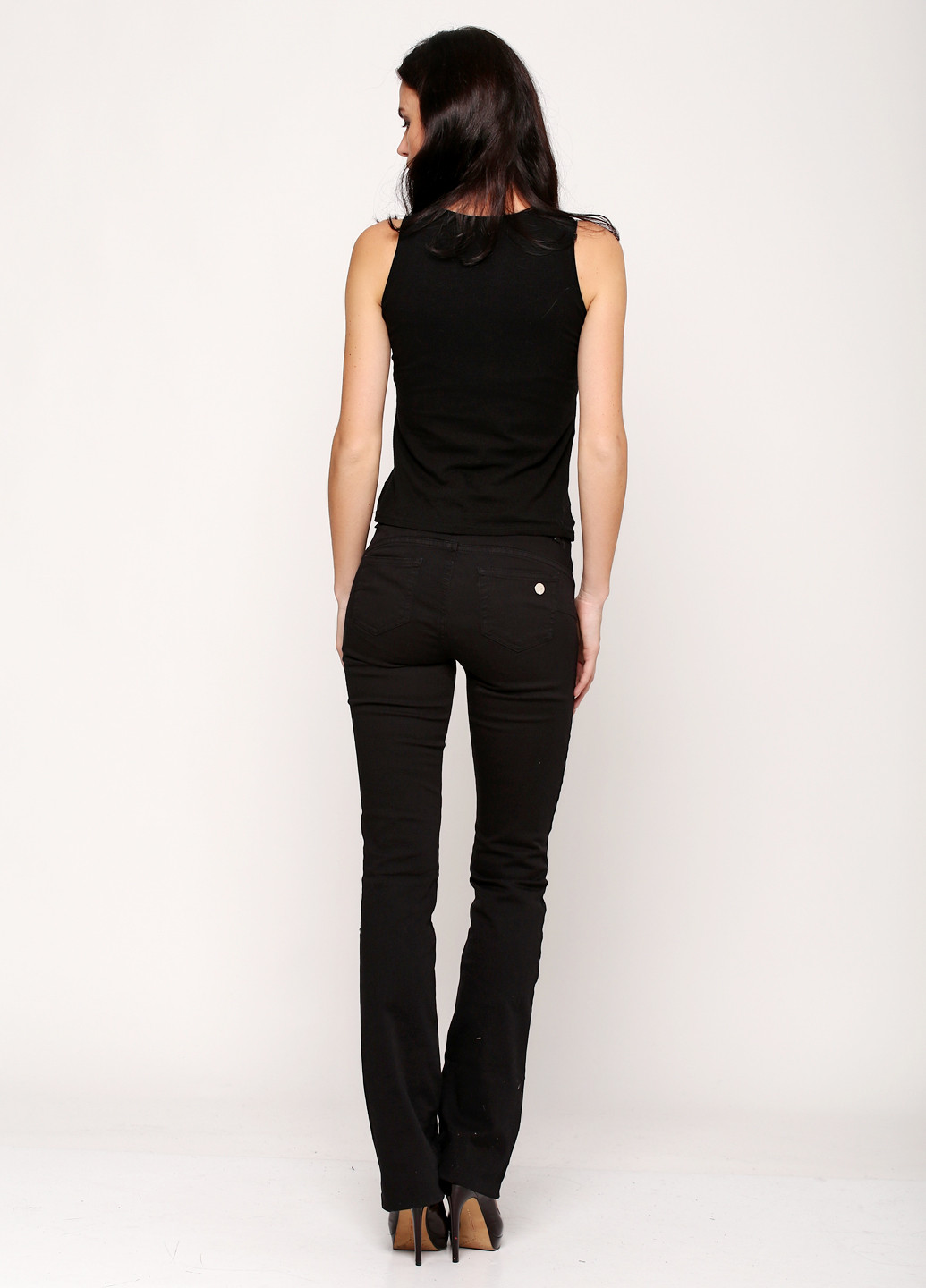 Черные кэжуал демисезонные прямые брюки Liu-Jo