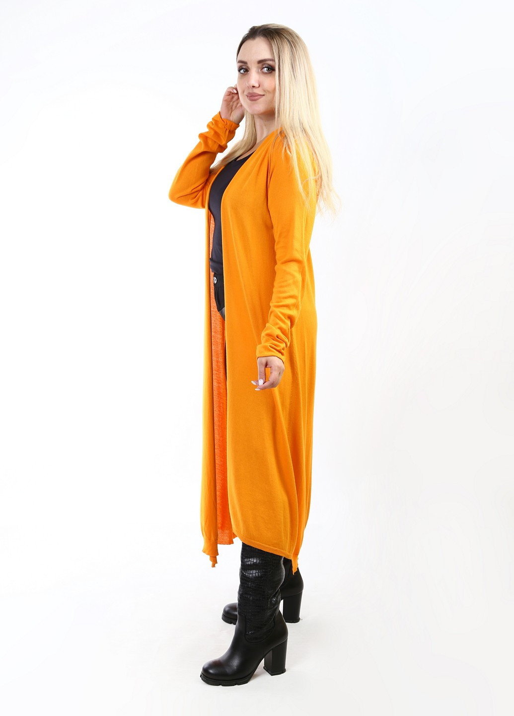 Оранжевый демисезонный кардиган Stefanel