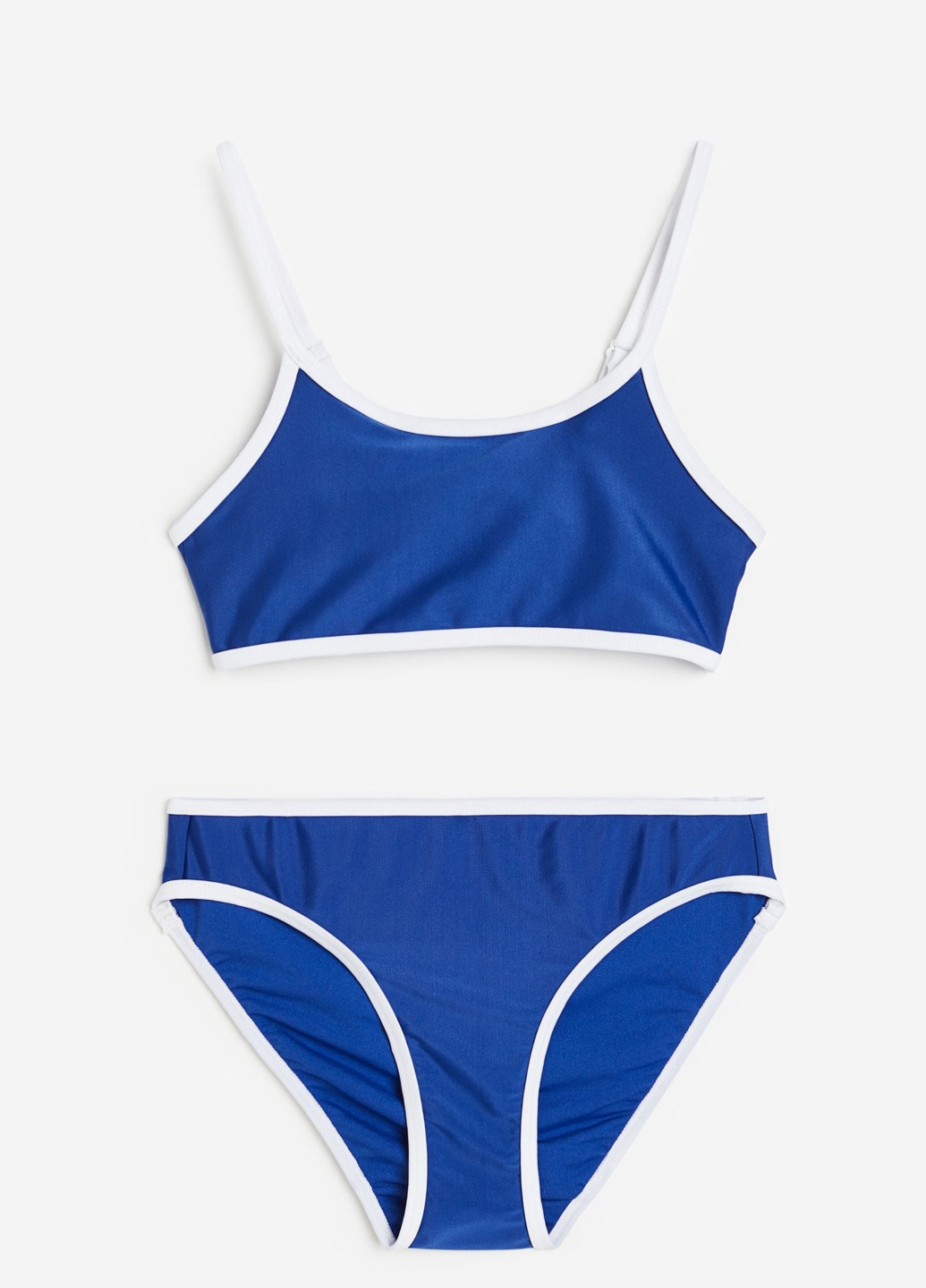 Синий летний купальник раздельный, топ H&M