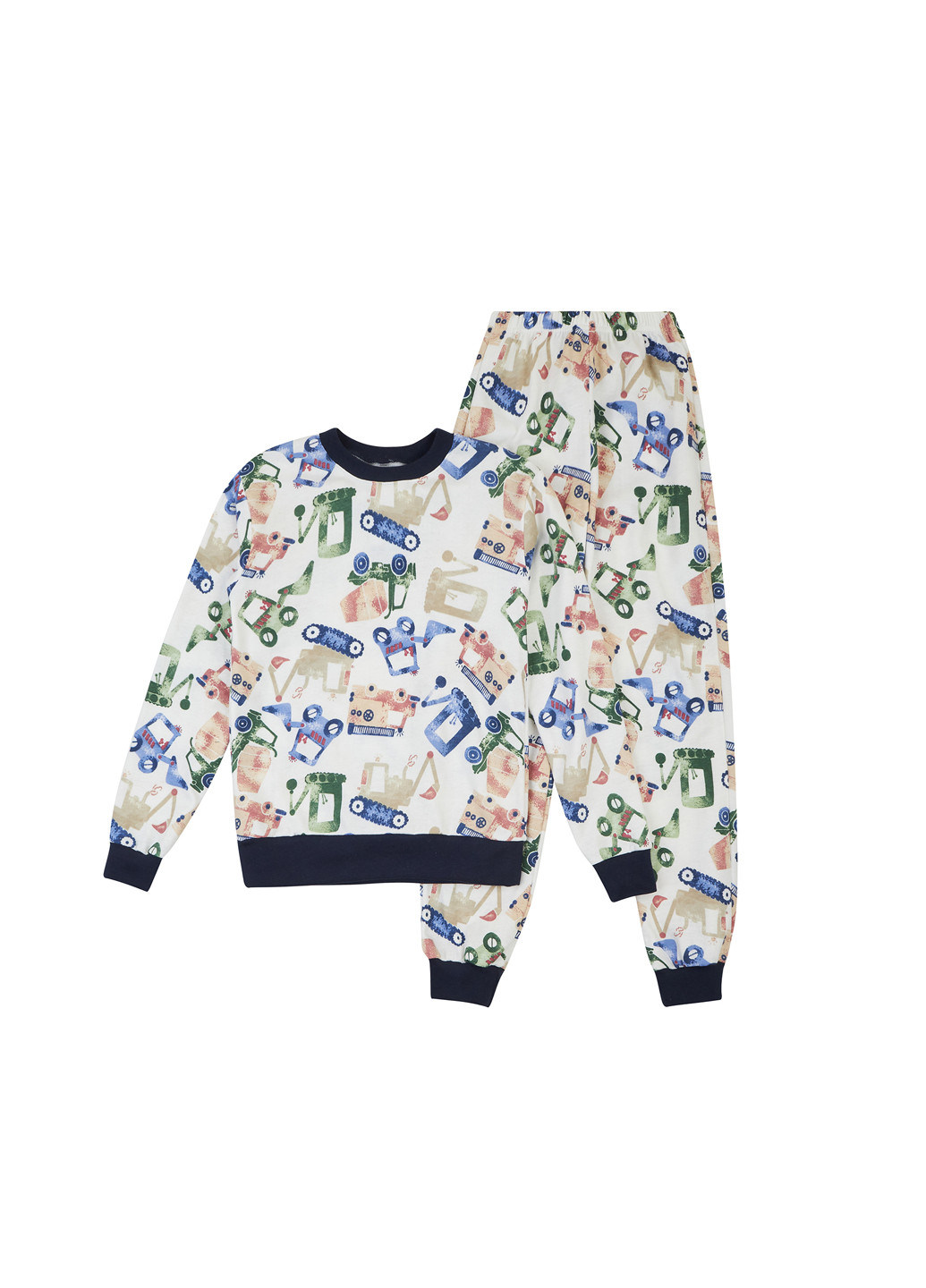 Молочная зимняя пижама (свитшот, брюки) dexter's