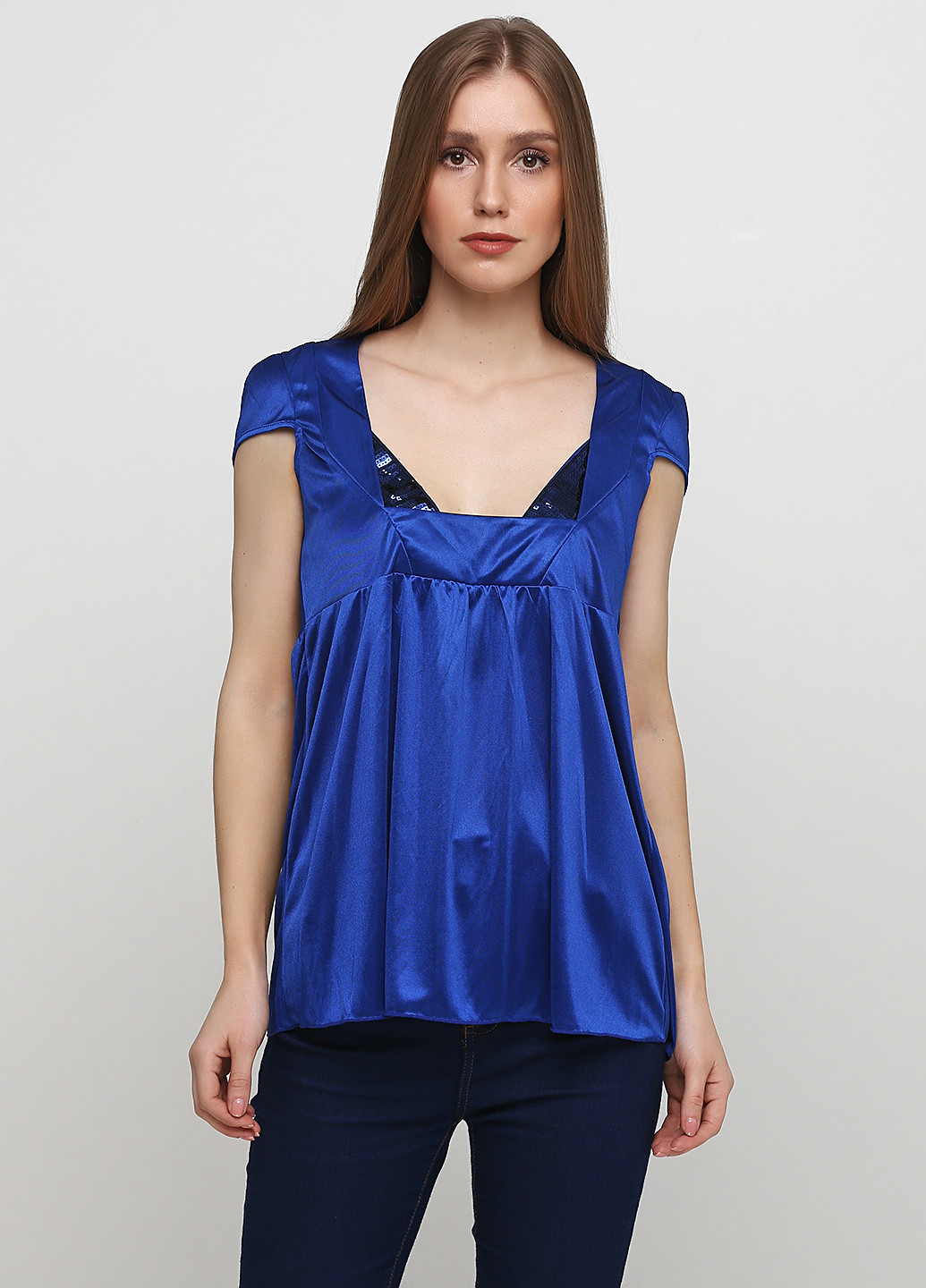 Синяя летняя блуза BY JENNIFER LOPEZ