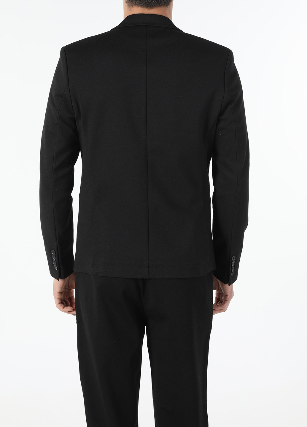 Пиджак Colin's однобортный однотонный чёрный деловой полиэстер