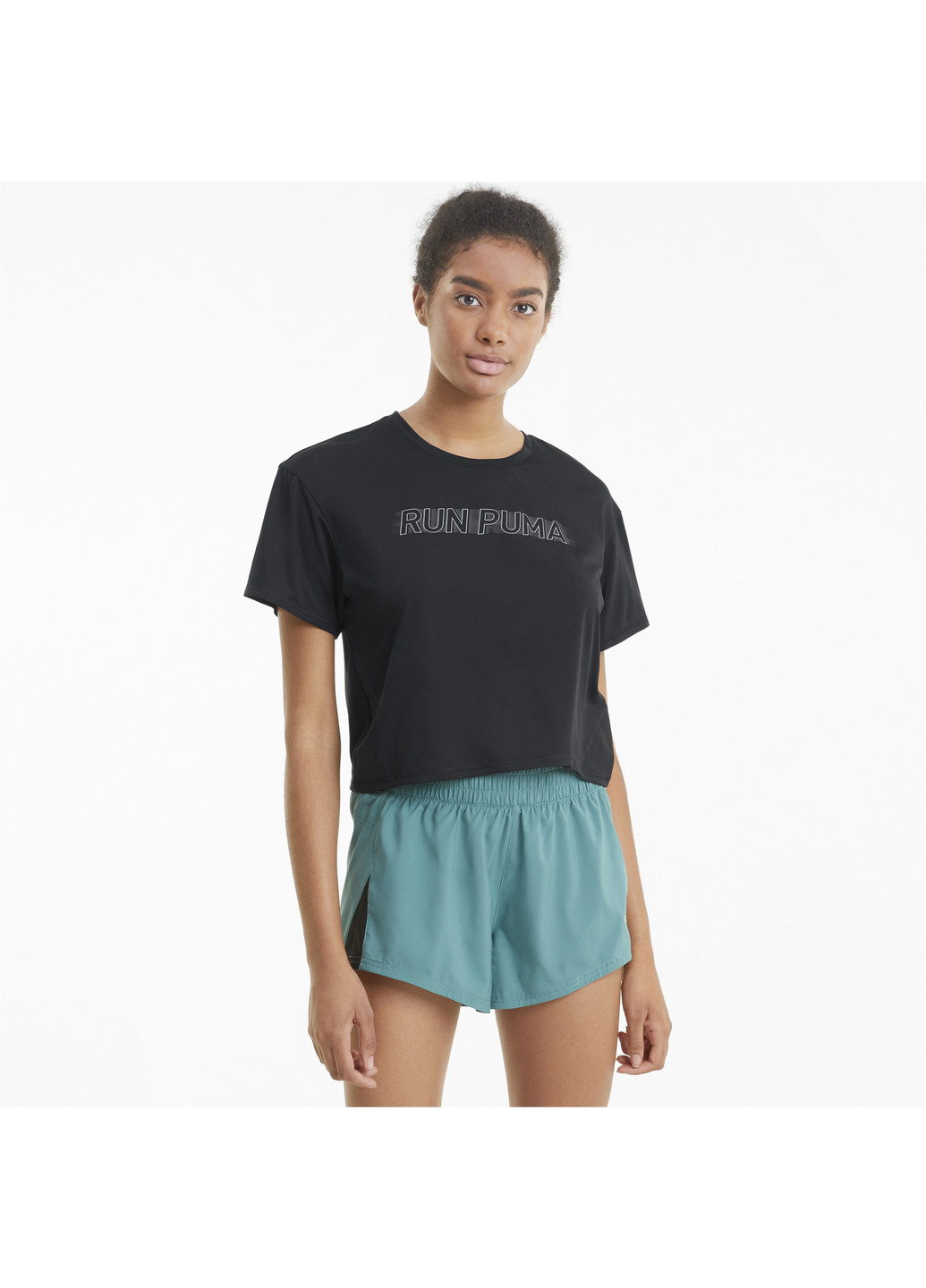 Чорна всесезон футболка cooladapt women's skimmer running tee Puma