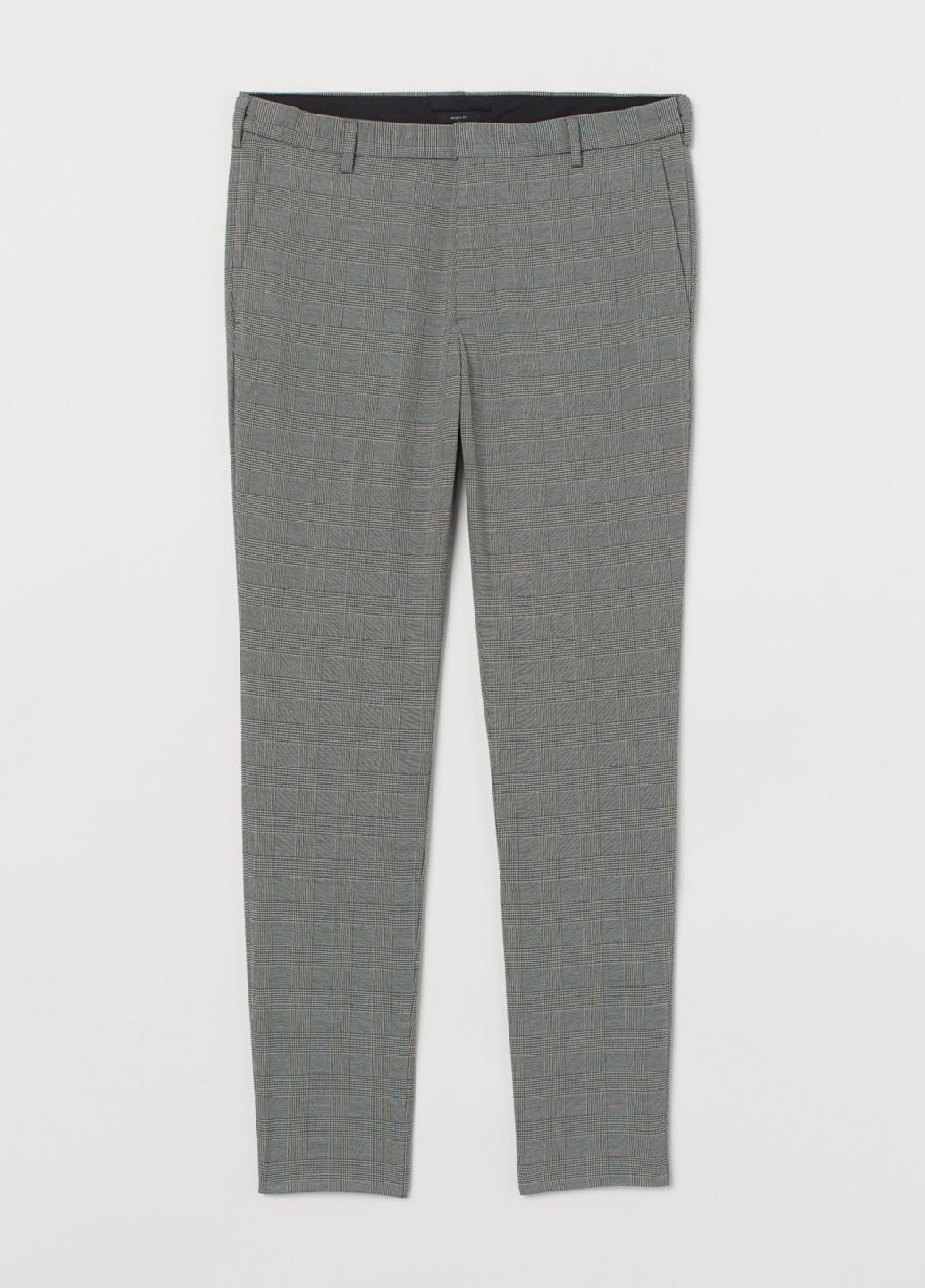 Серые классические демисезонные зауженные, укороченные брюки H&M