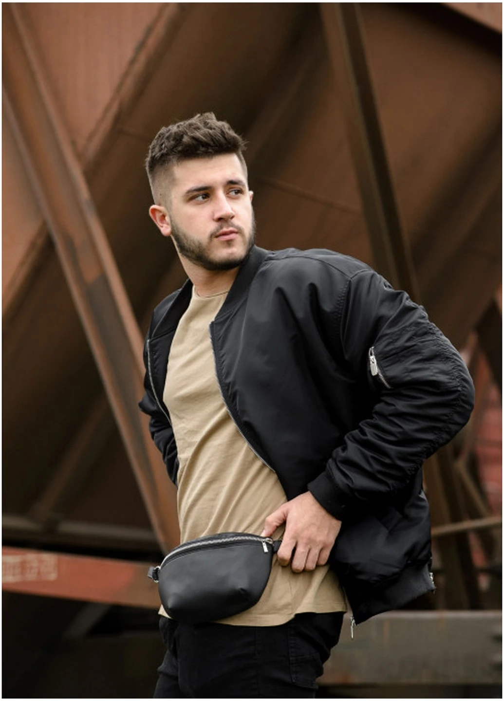 Сумка на пояс (бананка) мужская 24х4х15 см Sambag (211366481)