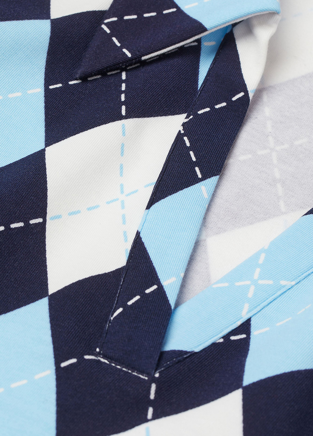 Комбинированное кэжуал платье поло H&M с геометрическим узором