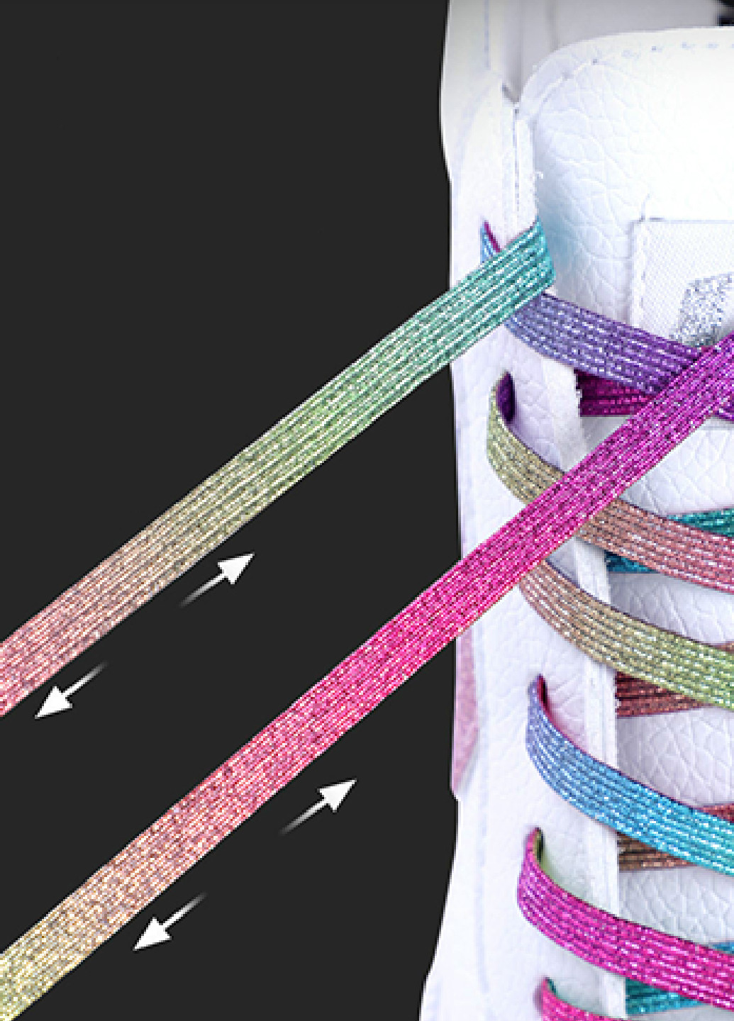 Цветные эластичные шнурки-резинки с фиксатором-зажимом, 105 см, цвет №105 No Brand (253654579)