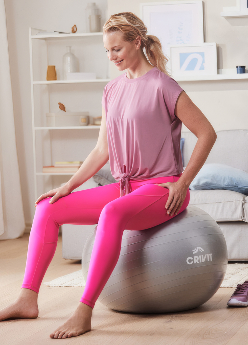 Фуксия демисезонные леггинсы Crivit