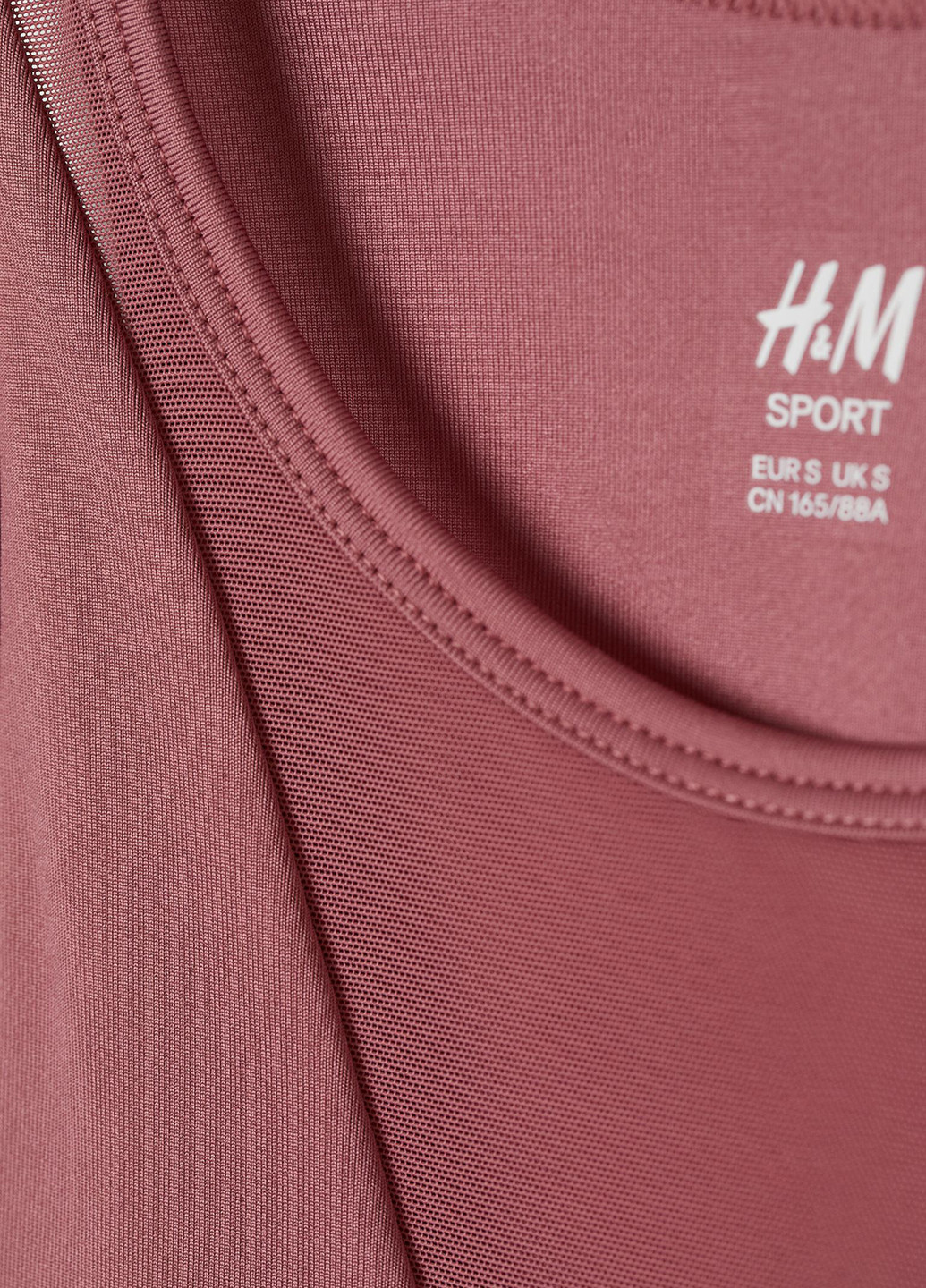 Темно-розовый топ бюстгальтер H&M без косточек полиэстер