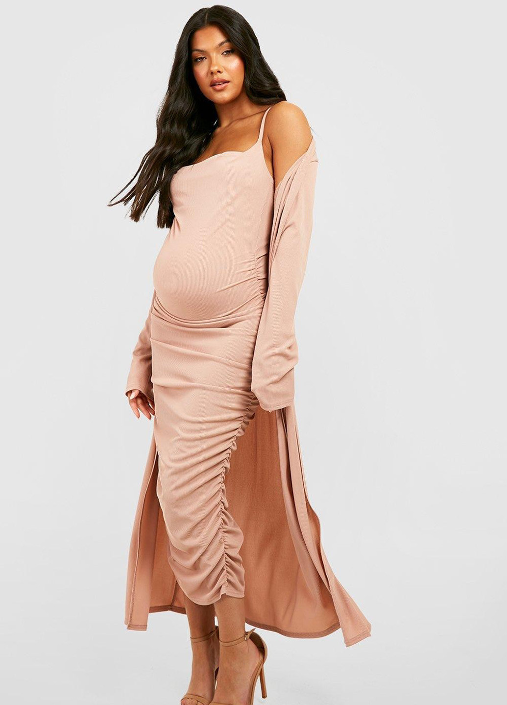 Костюм для беременных (платье, кардиган) Boohoo (283025994)