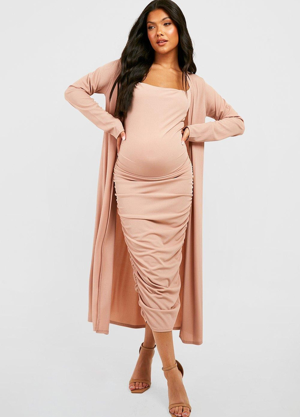 Костюм для вагітних (сукня, кардиган) Boohoo (283025994)