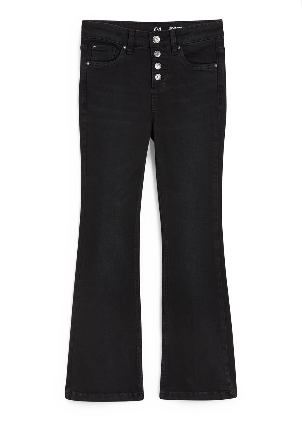 Черные демисезонные буткат фит джинсы C&A