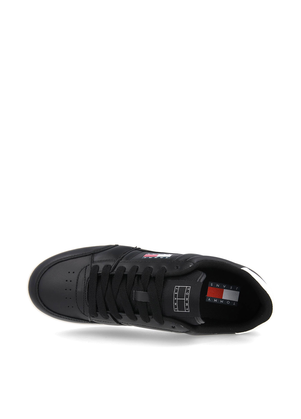Черные демисезонные кроссовки Tommy Jeans THE GREENWİCH ESSENTİAL LEATHER TRAİNERS