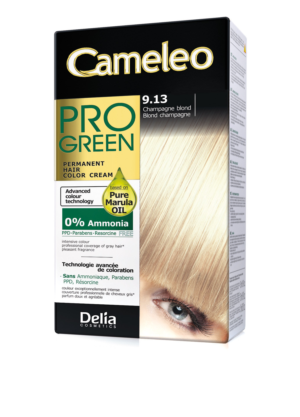 Крем-фарба для волосся з маслом марула №9.13 (шампанський блондин) Delia Cosmetics (26919787)