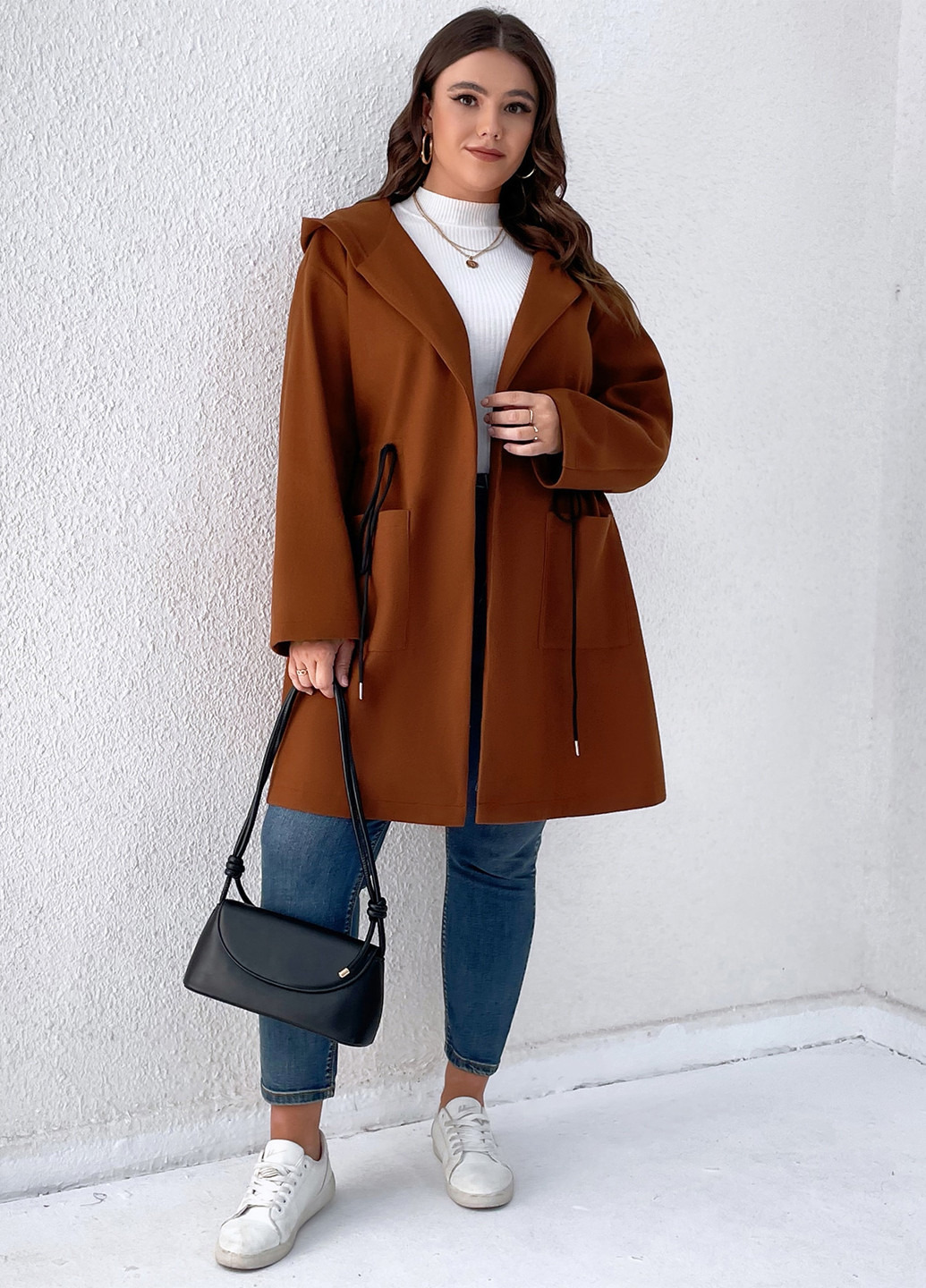 Коричневое демисезонное Пальто Emery Rose