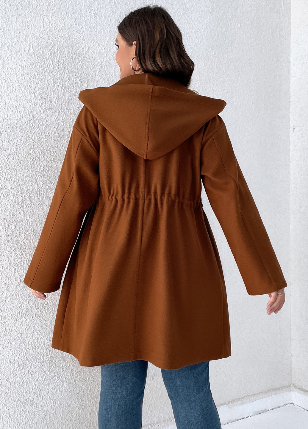 Коричневое демисезонное Пальто Emery Rose