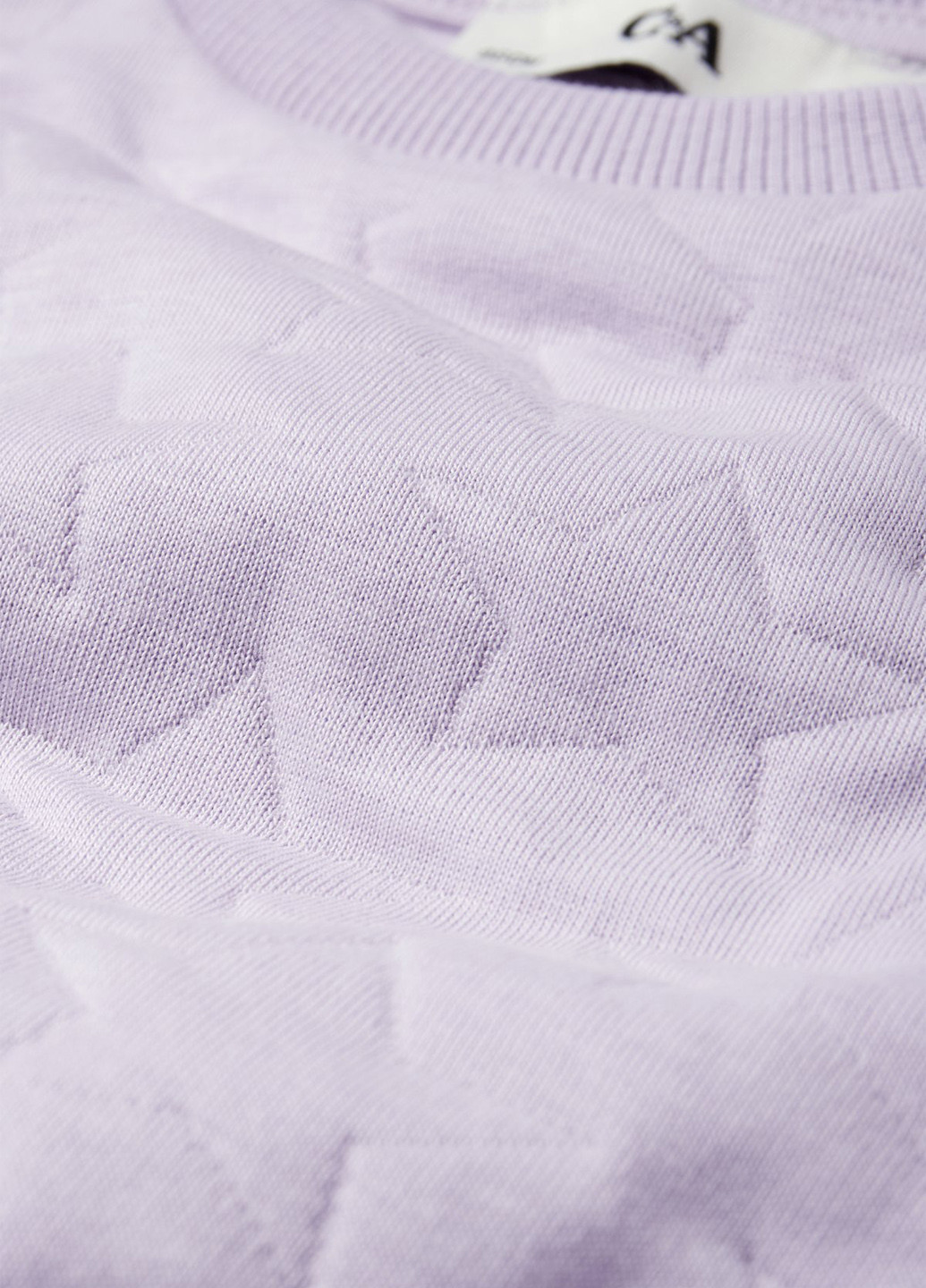 C&A свитшот однотонный сиреневый кэжуал хлопок