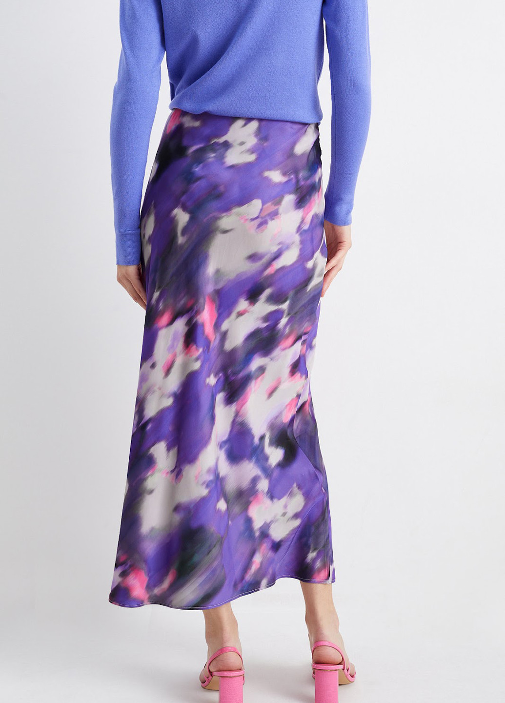 Фиолетовая кэжуал тай-дай юбка C&A а-силуэта (трапеция)
